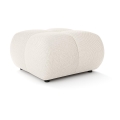 Tapicerowany taboret ALMADA 72x72 cm kremowy