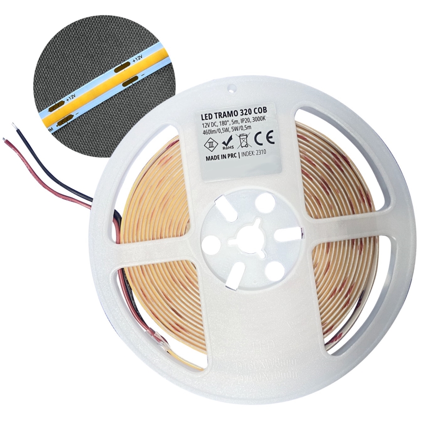 Taśma LED LED/50W/12V 5 m 3000K IP65