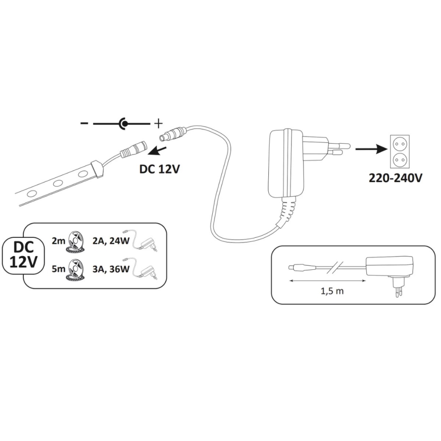 Taśma LED LED/36W/12V 5m 4000K
