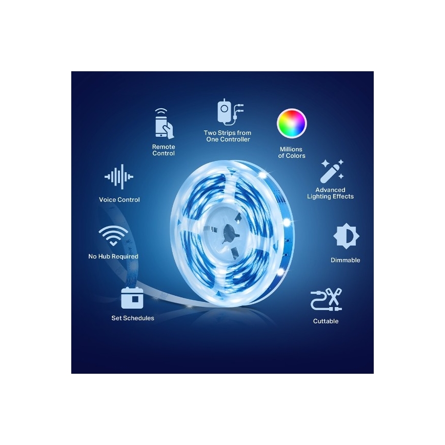 Taśma LED RGBW ściemnialna 5 m LED/20,5W/230V Wi-Fi