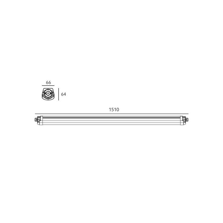 Techniczna oprawa świetlówkowa LED LUMEXO LED/50W/230V 4000K IP65 151 cm