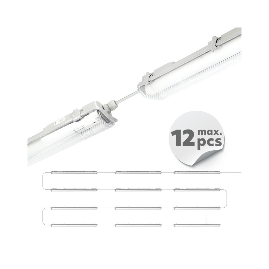 Techniczna oprawa świetlówkowa LED T8 2x G13/18W/230V 6500K IP65 127 cm