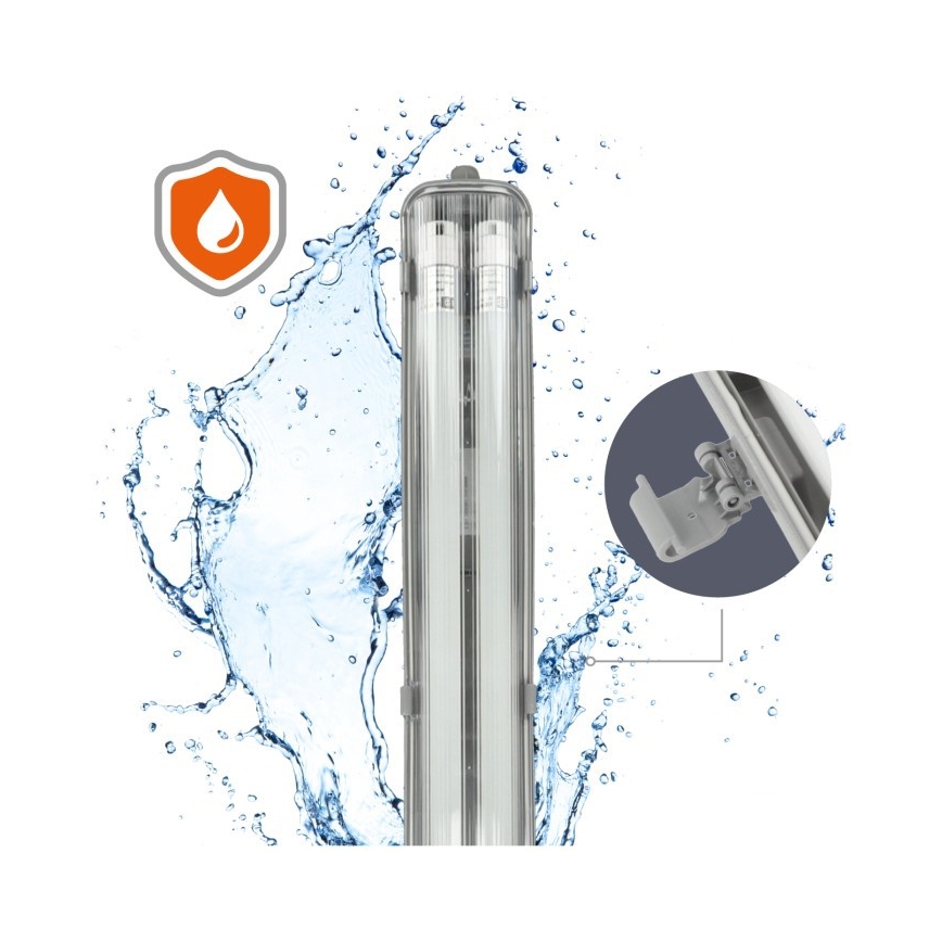 Techniczna oprawa świetlówkowa LED T8 2x G13/18W/230V 6500K IP65 127 cm