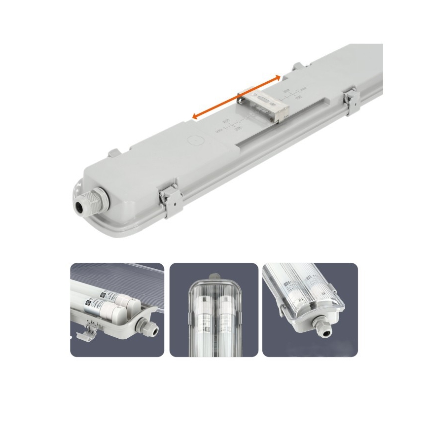 Techniczna oprawa świetlówkowa LED T8 2xG13/18W/230V 4000K IP65 127 cm