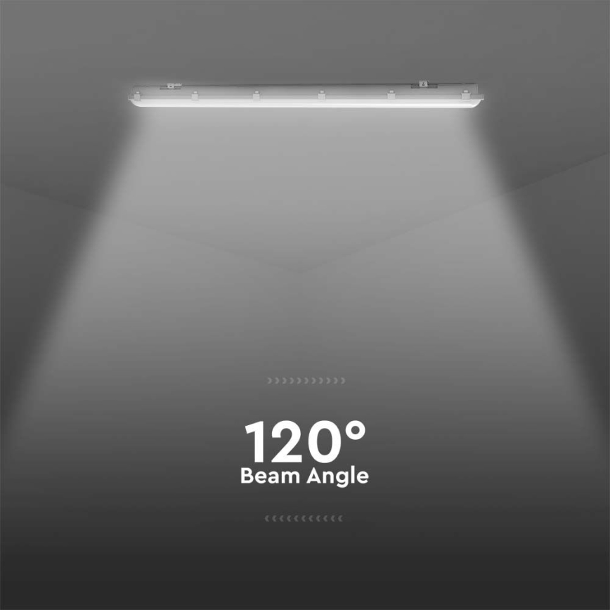 Techniczna oprawa świetlówkowa LED z czujnikiem ruchu i zmierzchu LED/48W/230V IP65 6500K 150 cm