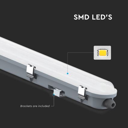 Techniczna oprawa świetlówkowa LED z modułem awaryjnym 36W/230V 6500K IP65 2200 mAh 120 cm