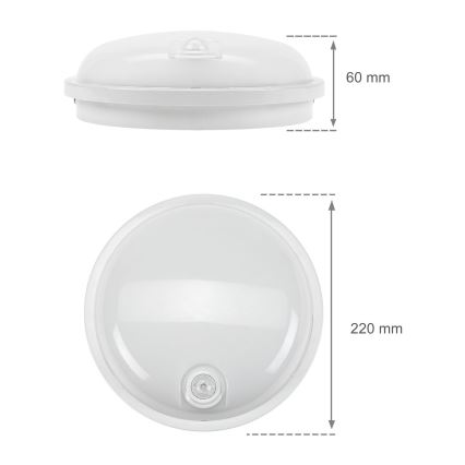 Techniczne oświetlenie LED z czujnikiem PIR LED/20W/230V IP54
