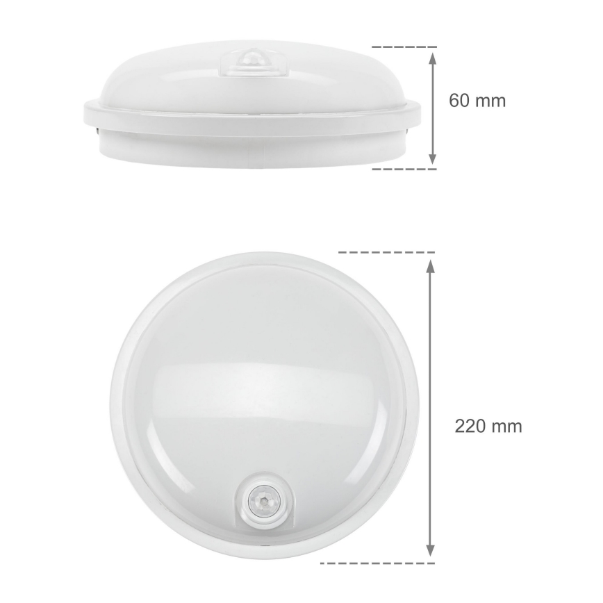 Techniczne oświetlenie LED z czujnikiem PIR LED/20W/230V IP54