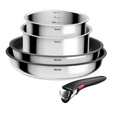 Tefal - 5-częściowy zestaw naczyń INGENIO COOK ze stali nierdzewnej