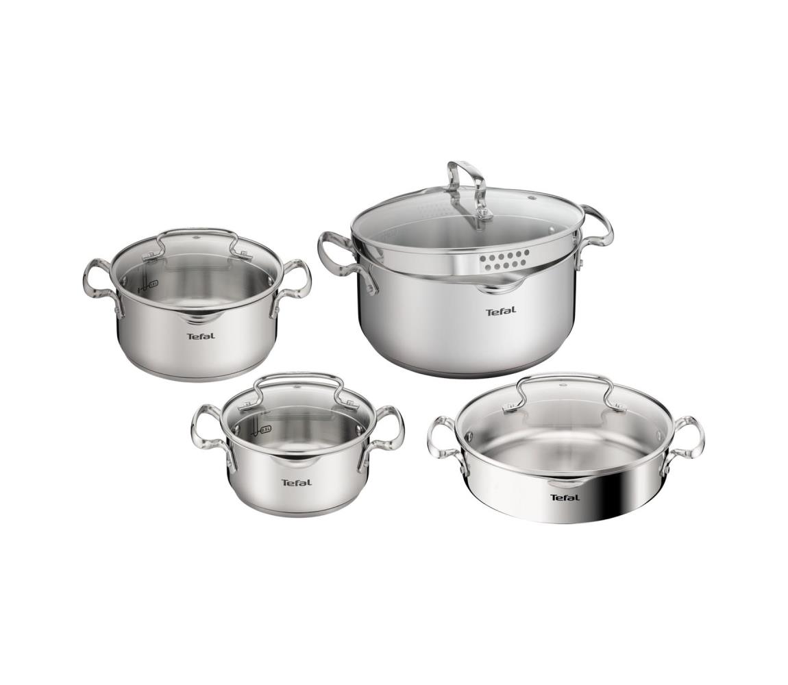 Tefal - 8-częściowy zestaw naczyń DUETTO+