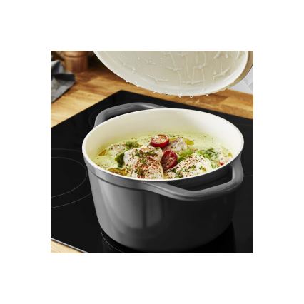 Tefal - Garnek z pokrywką AIR 20 cm antracyt