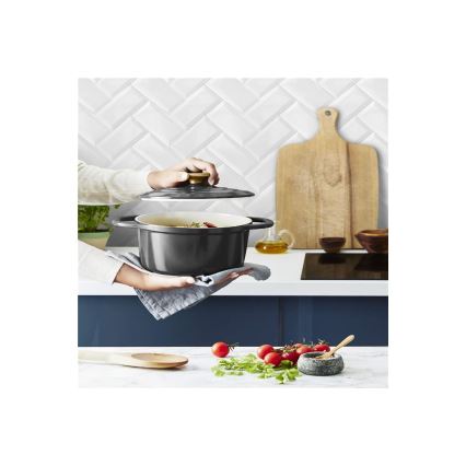 Tefal - Garnek z pokrywką AIR 20 cm antracyt