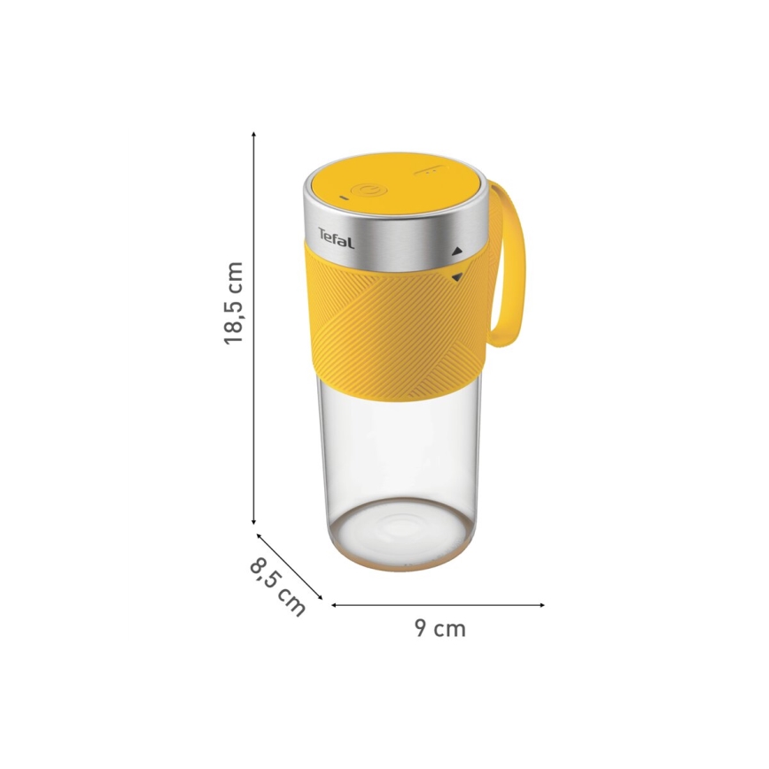 Tefal - Blender do smoothie BLENDFORCE 50W/5V 1200 mAh żółty