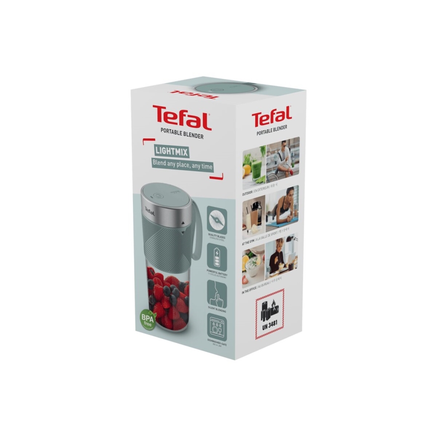 Tefal - Blender do smoothie BLENDFORCE 50W/5V 1200 mAh miętowy