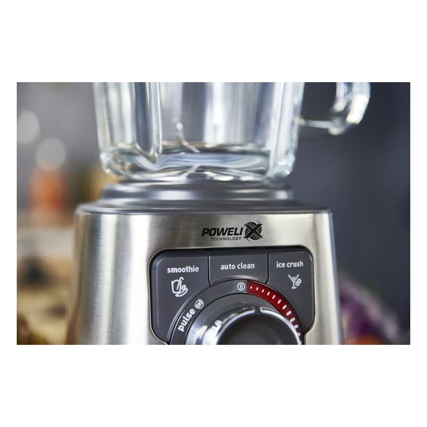 Tefal - Blender stołowy 2 l PERFECTMIX+ 1200W/230V matowy chrom/czarny