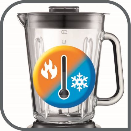 Tefal - Blender stołowy 2 l PERFECTMIX+ 1200W/230V matowy chrom/czarny