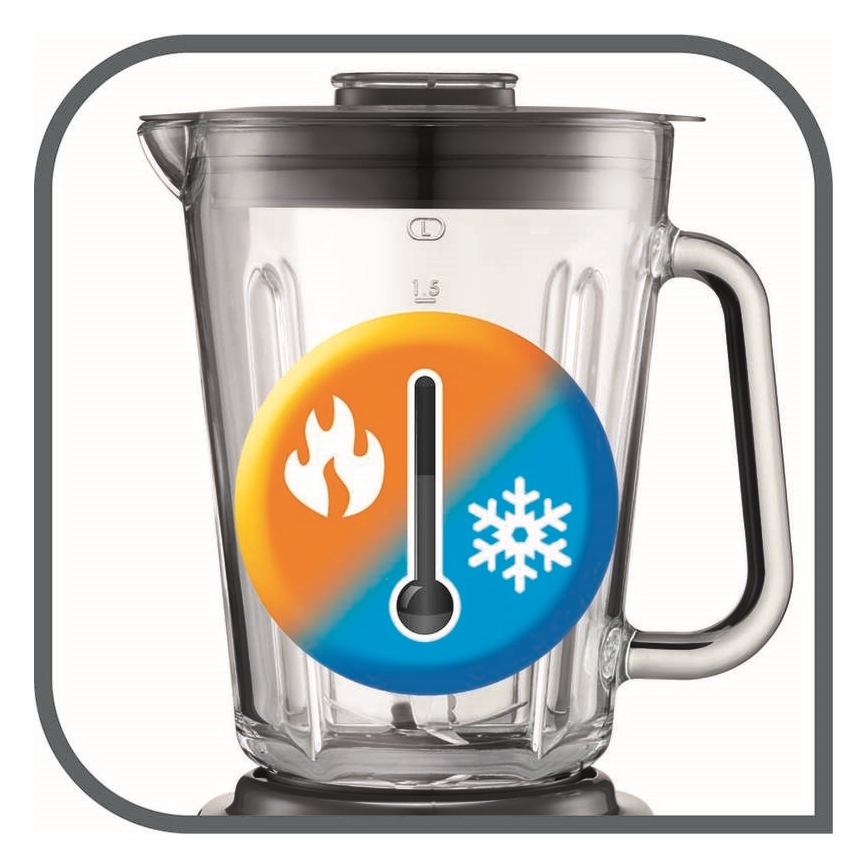 Tefal - Blender stołowy 2 l PERFECTMIX+ 1200W/230V matowy chrom/czarny