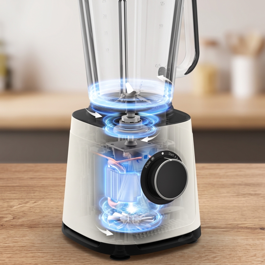 Tefal - Blender stołowy 2 l PERFECTMIX ESSENTIAL 1200W/230V biały