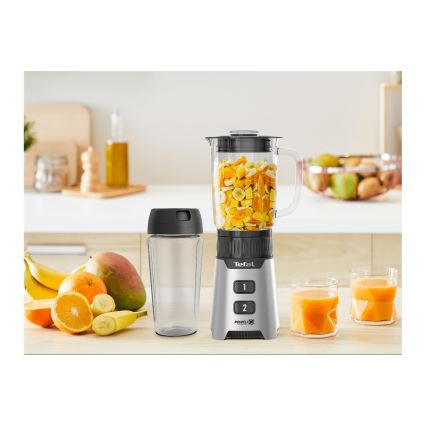 Tefal - Blender stołowy BLENDFORCE 400W/230V stal nierdzewna/czarny