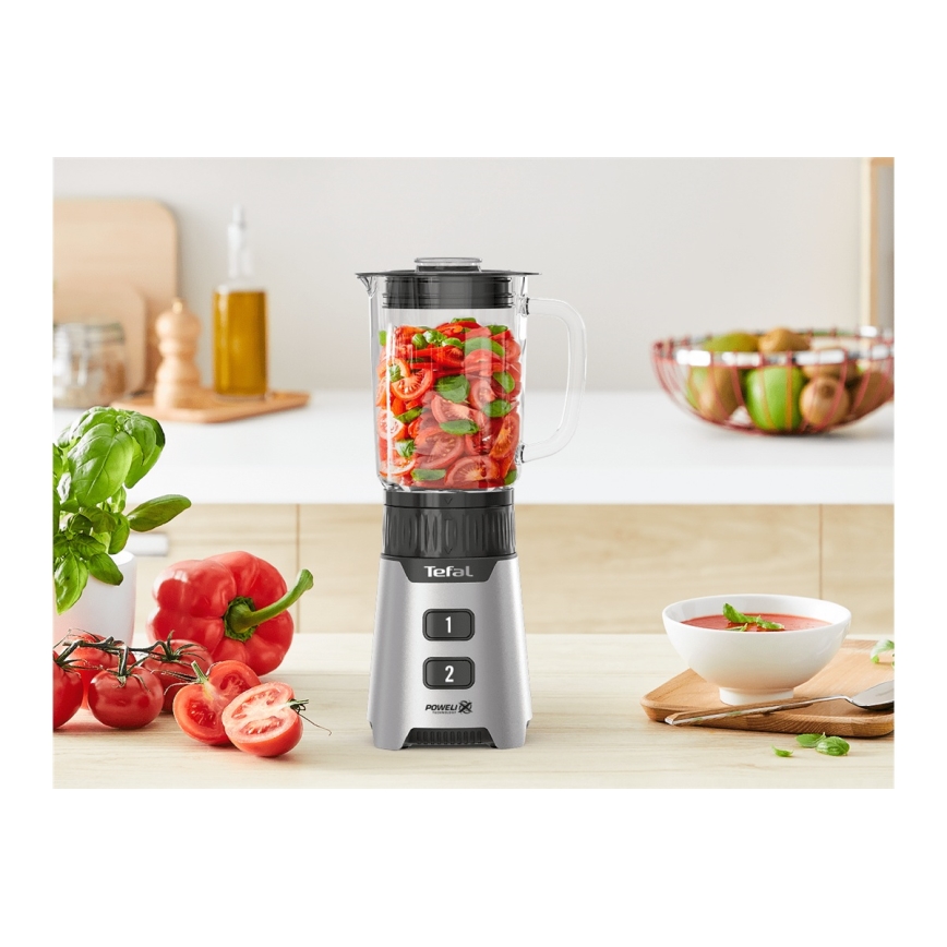 Tefal - Blender stołowy BLENDFORCE 400W/230V stal nierdzewna/czarny