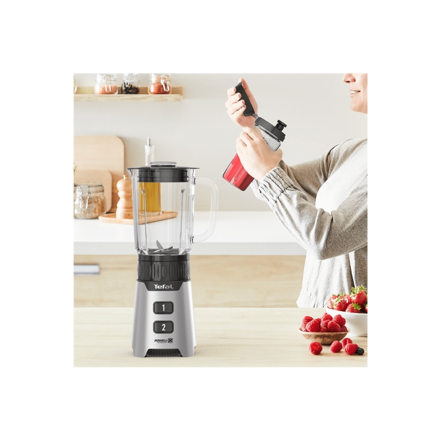 Tefal - Blender stołowy BLENDFORCE 400W/230V stal nierdzewna/czarny