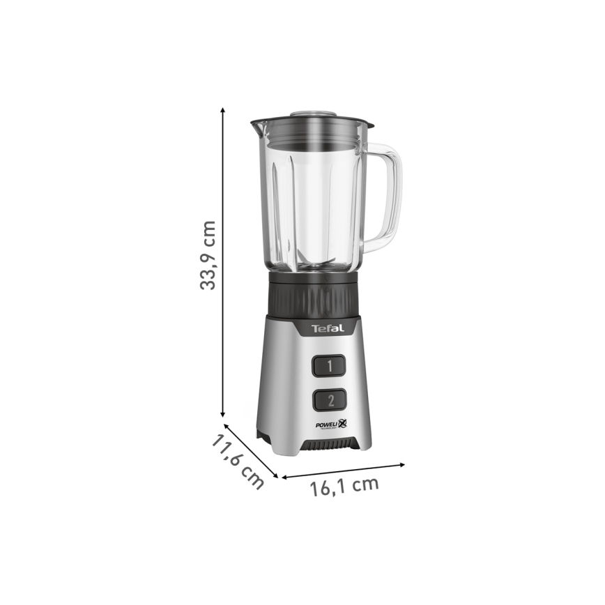 Tefal - Blender stołowy BLENDFORCE 400W/230V stal nierdzewna/czarny