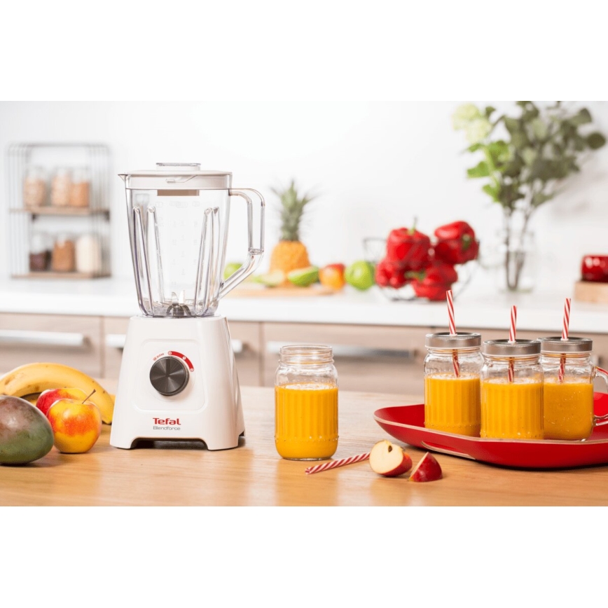 Tefal - Blender stołowy BLENDFORCE 600W/230V biały