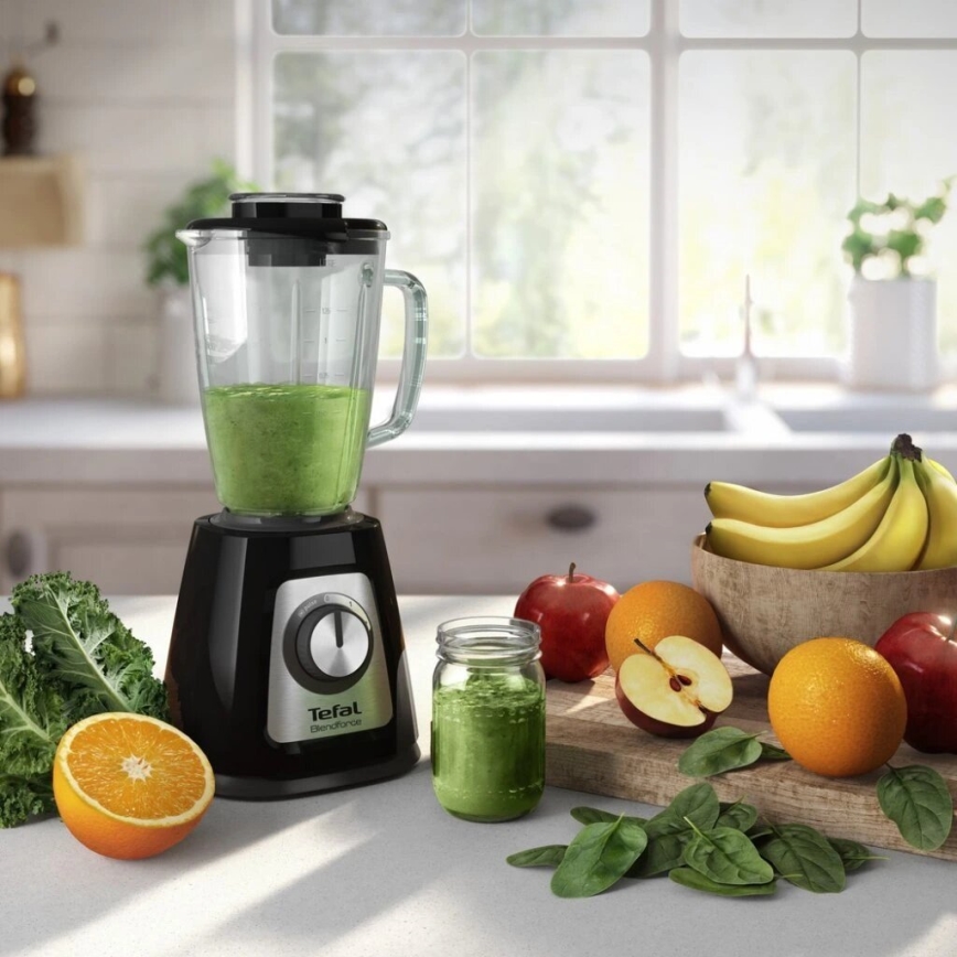 Tefal - Blender stołowy BLENDFORCE 800W/230V czarny/stal nierdzewna