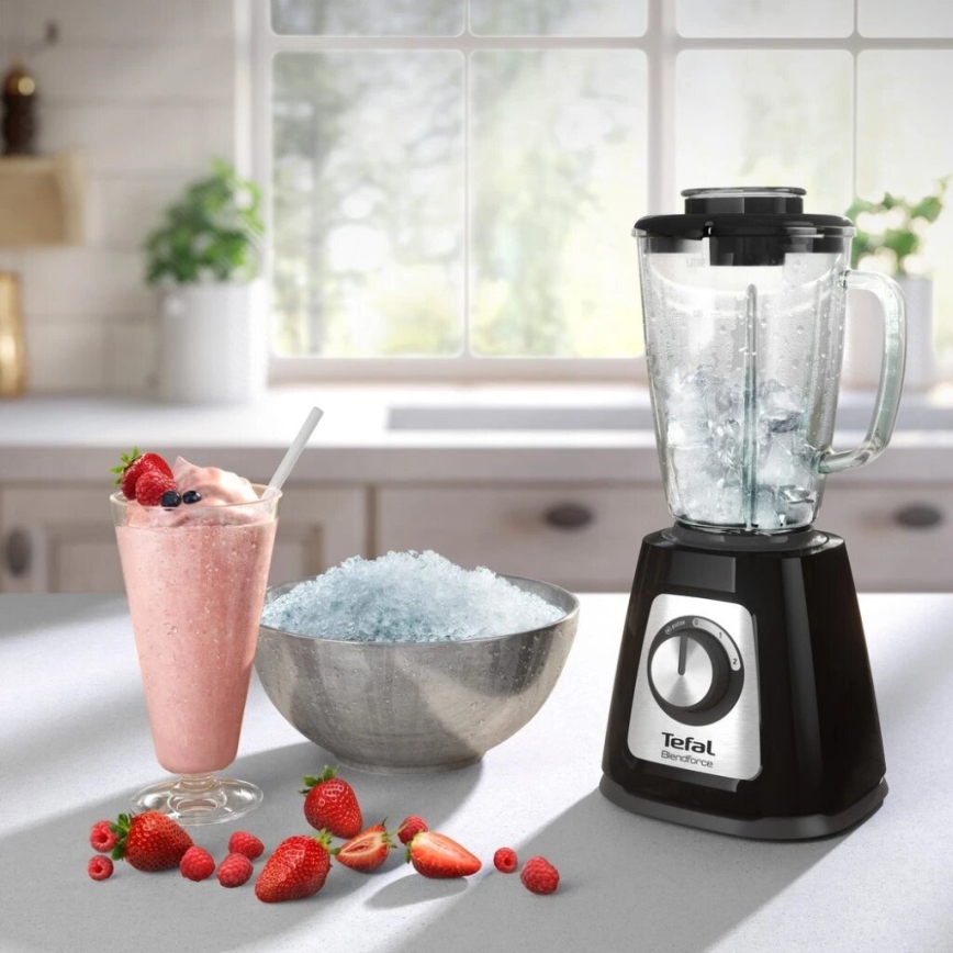 Tefal - Blender stołowy BLENDFORCE 800W/230V czarny/stal nierdzewna