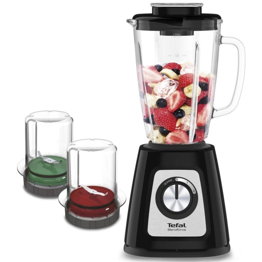 Tefal - Blender stołowy BLENDFORCE 800W/230V czarny/stal nierdzewna