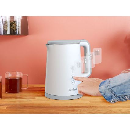Tefal - Czajnik elektryczny SENSE 1 l 1800W/230V biały