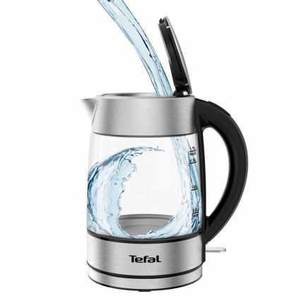 Tefal - Czajnik GLASS 1,7 l  2200W/230V matowy chrom