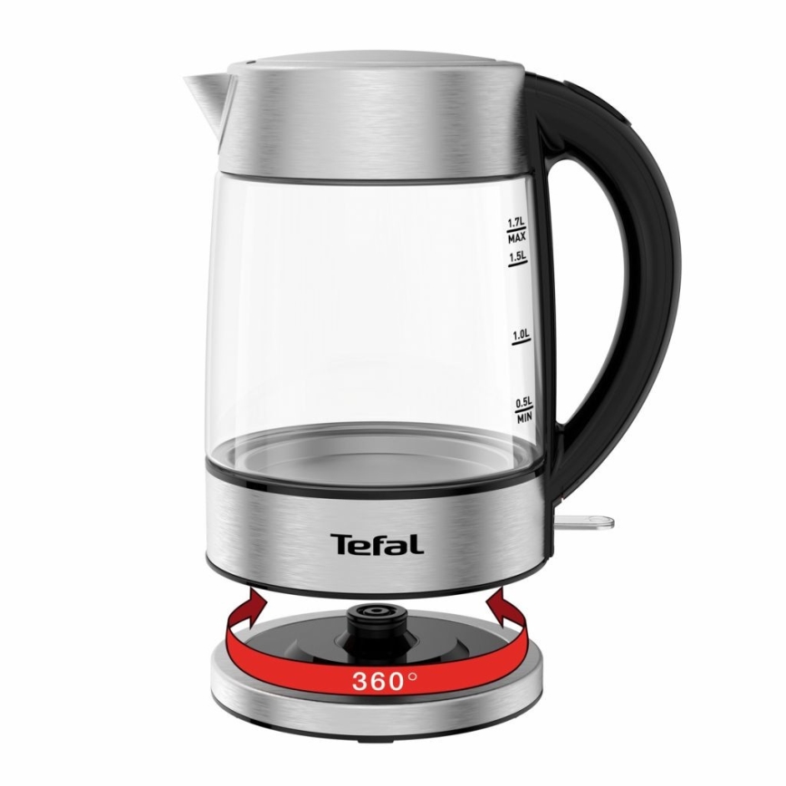 Tefal - Czajnik GLASS 1,7 l  2200W/230V matowy chrom