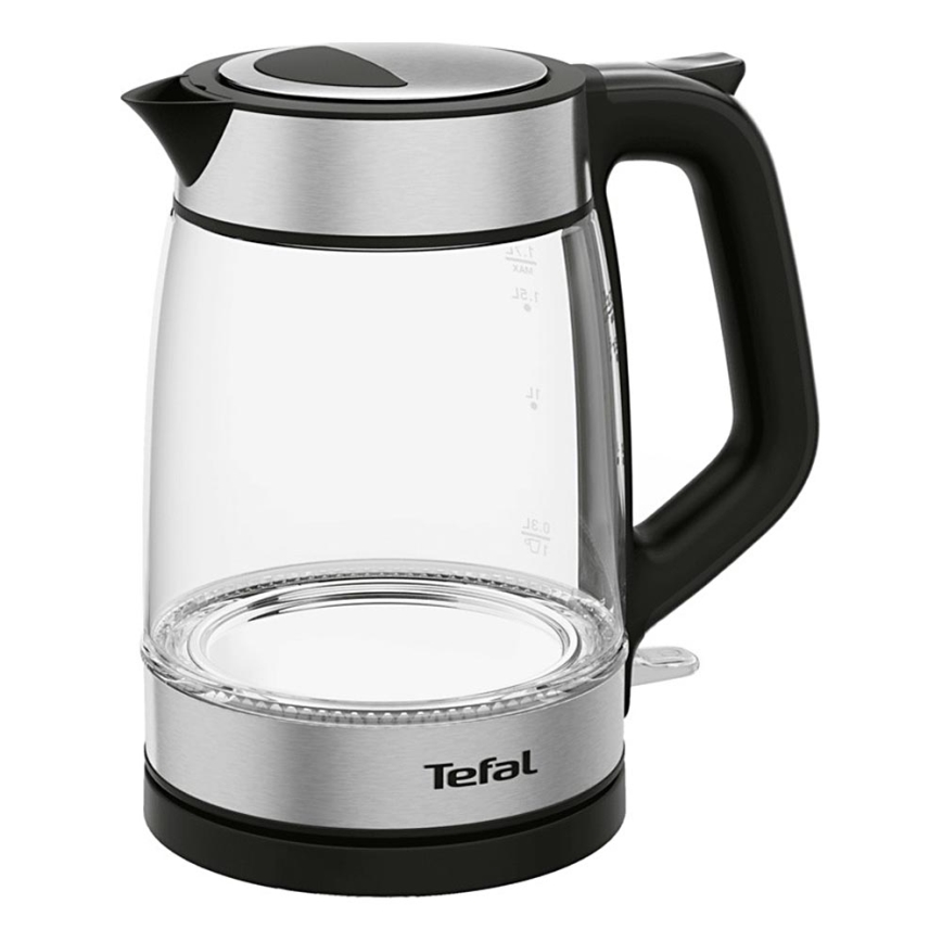 Tefal - Czajnik GLASS 1,7l 2200W/230V czarny/stal nierdzewna