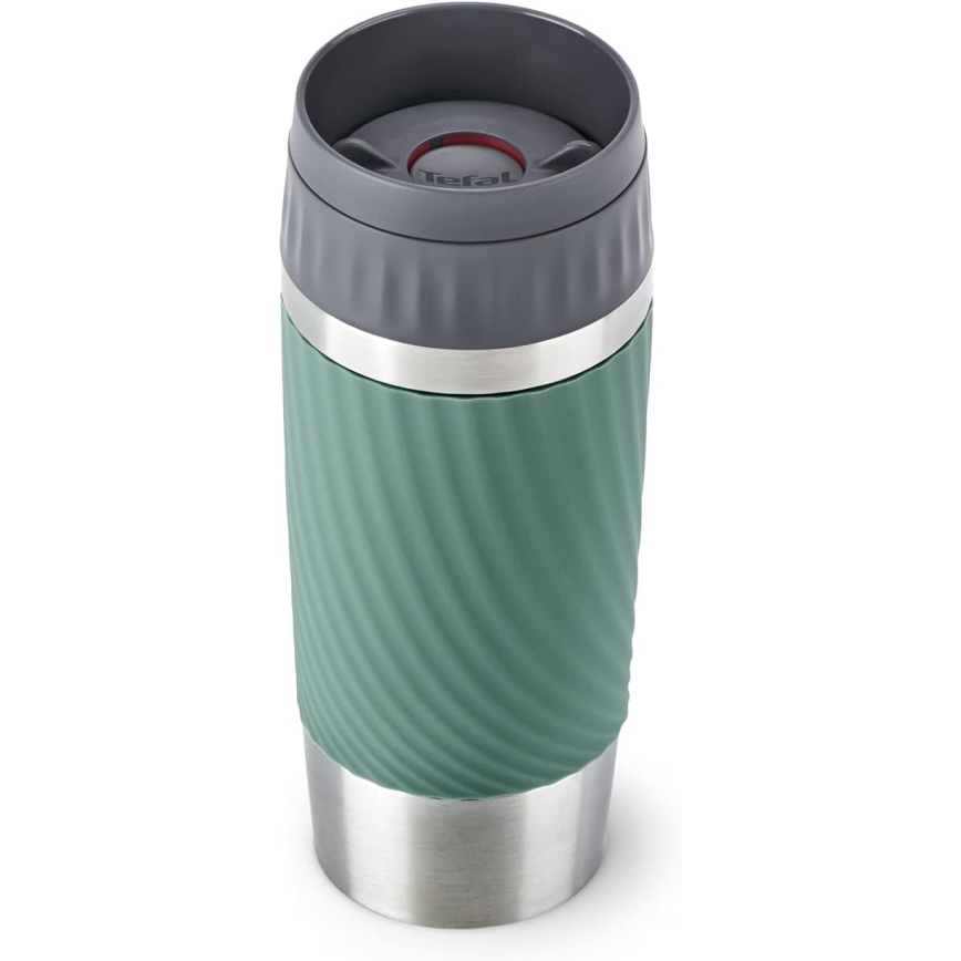 Tefal - Kubek termiczny 360 ml EASY TWIST MUG stal nierdzewna/zielony