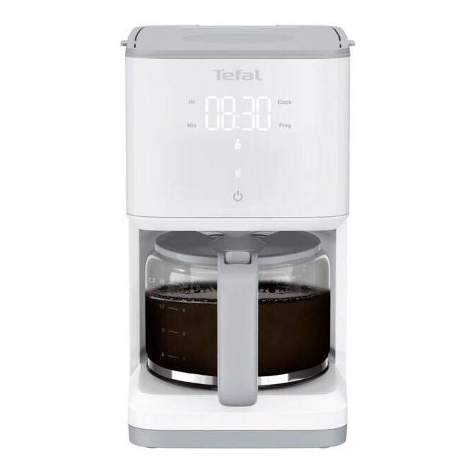 Tefal - Ekspres przelewowy z wyświetlaczem LCD SENSE 1000W/230V biały