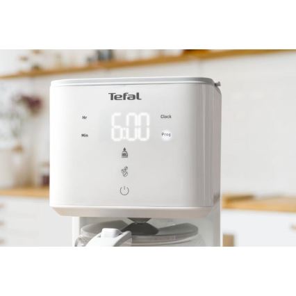Tefal - Ekspres przelewowy z wyświetlaczem LCD SENSE 1000W/230V biały