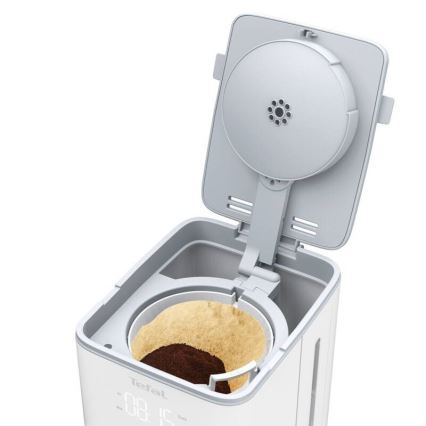 Tefal - Ekspres przelewowy z wyświetlaczem LCD SENSE 1000W/230V biały