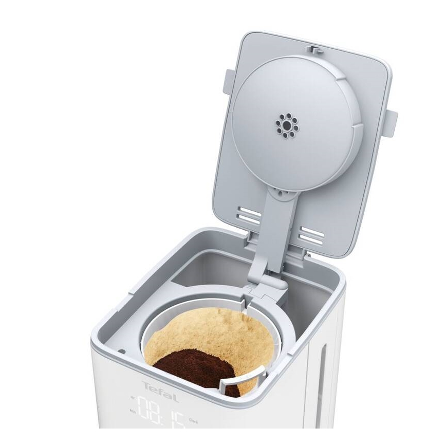 Tefal - Ekspres przelewowy z wyświetlaczem LCD SENSE 1000W/230V biały