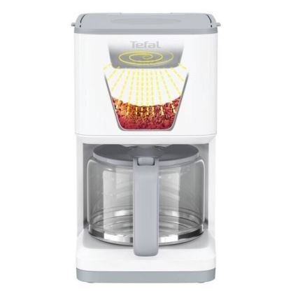 Tefal - Ekspres przelewowy z wyświetlaczem LCD SENSE 1000W/230V biały