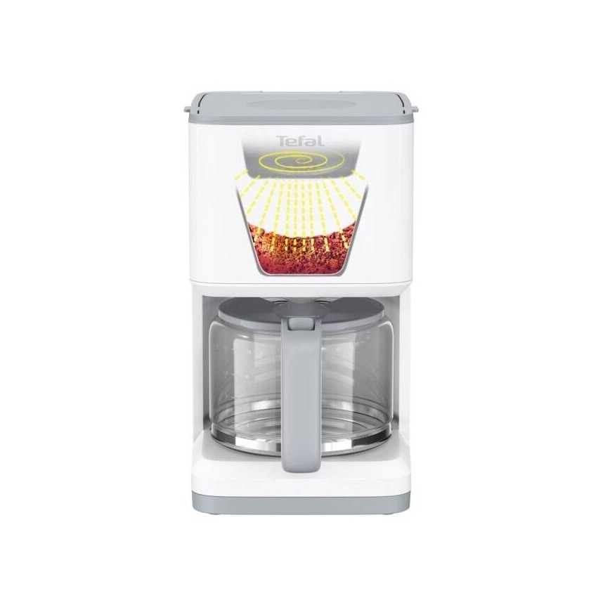 Tefal - Ekspres przelewowy z wyświetlaczem LCD SENSE 1000W/230V biały
