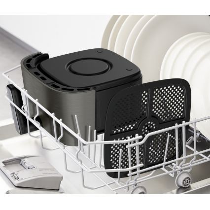 Tefal - Frytkownica beztłuszczowa o pojemności 5 l EASY FRY SILENCE COAL 1400-1670W/230V