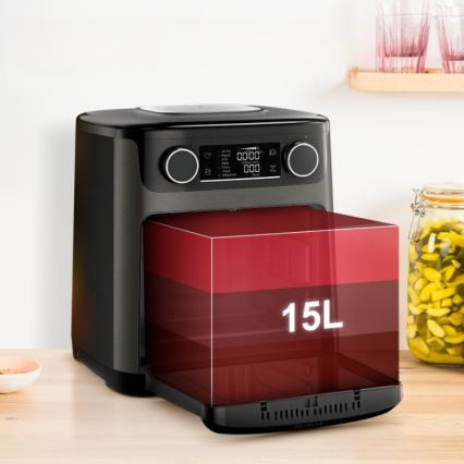 Tefal - Frytkownica na gorące powietrze 15 l EASY FRY 9 w 1, 1800 W/230 V, czarna