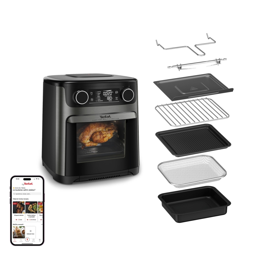 Tefal - Frytkownica na gorące powietrze 15 l EASY FRY 9 w 1, 1800 W/230 V, czarna