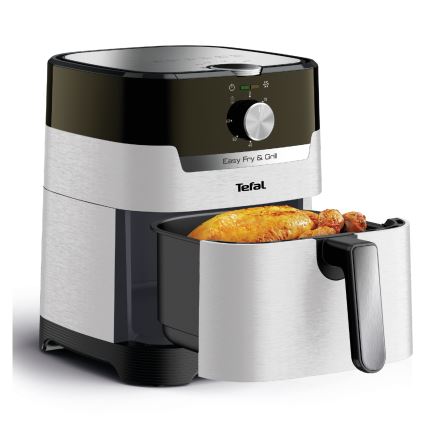 Tefal - Frytkownica na gorące powietrze 4,2 l EASY FRY&GRILL 2 w 1 1550W/230V ze stali nierdzewnej