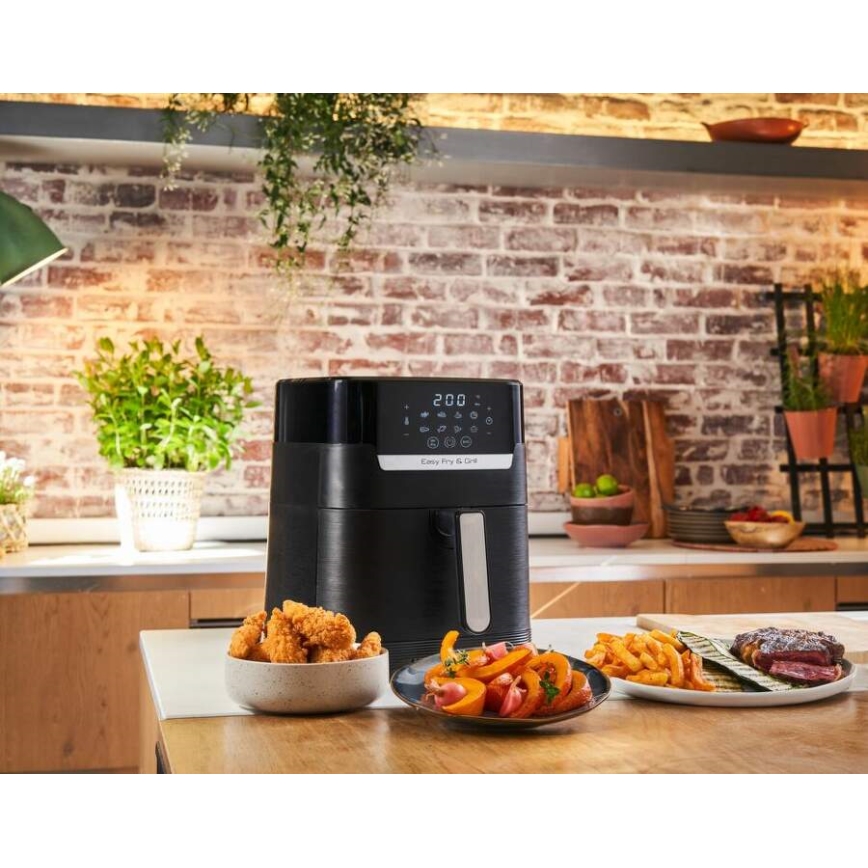 Tefal - Frytkownica na gorące powietrze 4,2 l EASY FRY&GRILL 2w1 1550W/230V czarna
