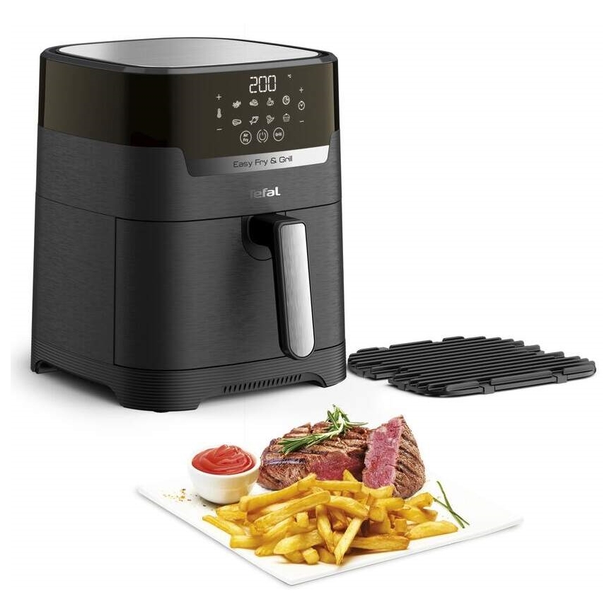 Tefal - Frytkownica na gorące powietrze 4,2 l EASY FRY&GRILL 2w1 1550W/230V czarna