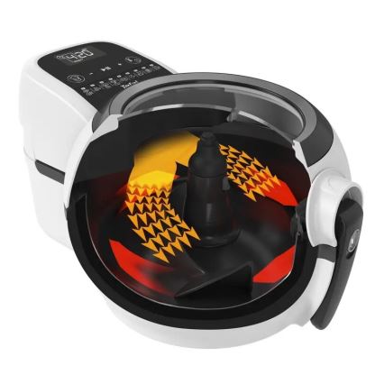 Tefal - Frytkownica na gorące powietrze ACTIFRY GENIUS DUAL MOTION 1,2l 1350W/230V biała