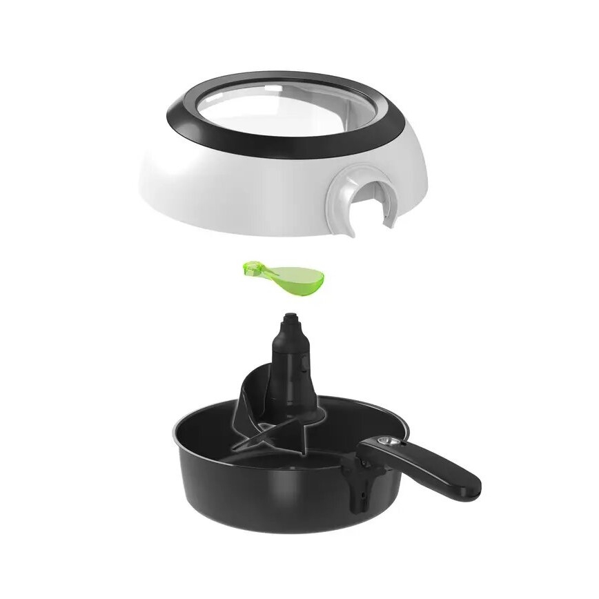 Tefal - Frytkownica na gorące powietrze ACTIFRY GENIUS DUAL MOTION 1,2l 1350W/230V biała