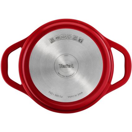Tefal - Garnek z pokrywką AIR 20 cm czerwony